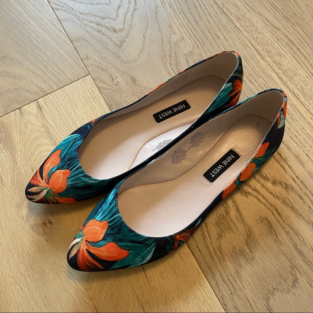 Nine West Floral Flats 6